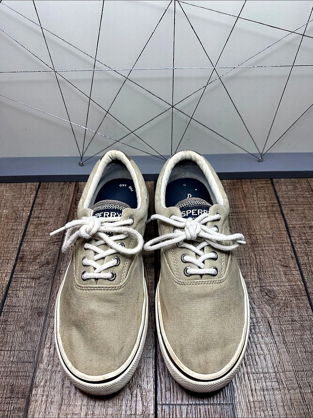 Sperry Lounge Away Sneaker Men’s Canvas Sneakers in Beige